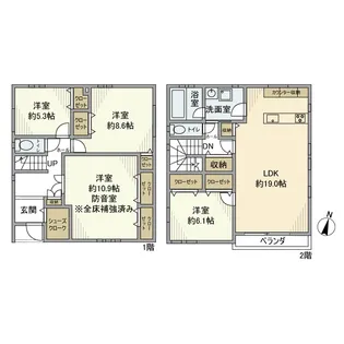 兵庫県神戸市中央区野崎通5丁目【一戸建】の間取り