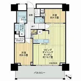 ベイシティタワーズ神戸WEST【0703号室】の間取り