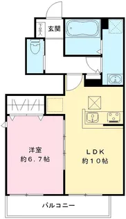 1LDKの間取り画像