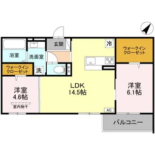 グランマーリエ松野通【2階】の間取り