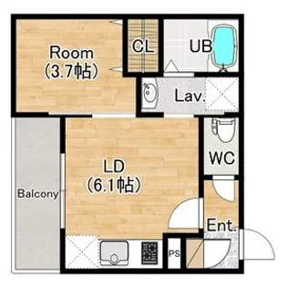 ココングランジュール芦屋西1【0103号室】の間取り