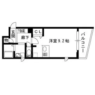 プレサンス神戸駅前グランツ【0701号室】の間取り
