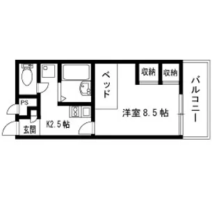 レオパレス大谷【204号室】の間取り