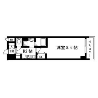 カスタリア三宮【0607号室】の間取り