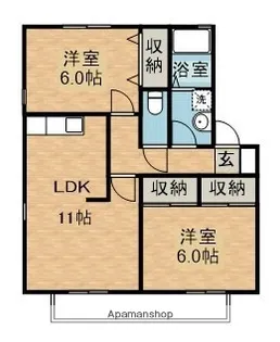 FOREVERHILLⅢ【2階】の間取り