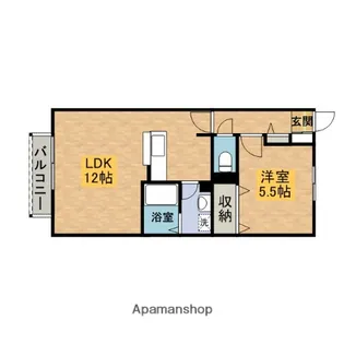 1LDKの間取り画像