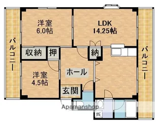 アンビエンテ横山1号棟【2階】の間取り