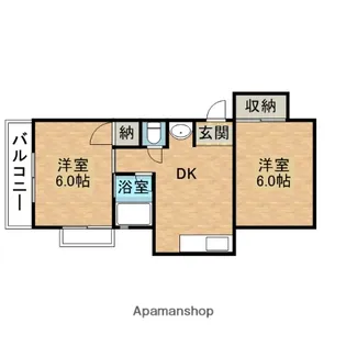 サニーハイツ【1階】の間取り