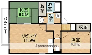 エミネントA・B棟【2階】の間取り