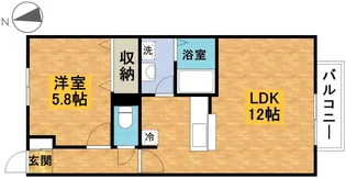 アンソレイエ C【2階】の間取り