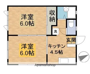 2Kの間取り画像