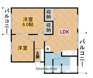 ガーデン北六甲【2階】の間取り