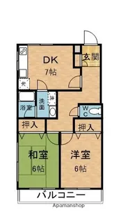 堂中ハイツ【2階】の間取り