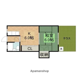 ピースハイツ【1階】の間取り
