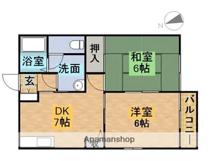 ラッキーコーポ【2階】の間取り