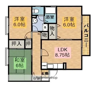 セジュール小西【1階】の間取り