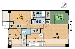 ダイアパレス北六甲.【4階】の間取り