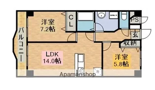 エバーモア北神戸【1階】の間取り