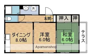 メゾンラフォーレ【1階】の間取り