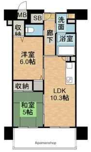 エイジングコート有馬.【5階】の間取り