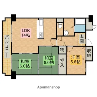 グランディアの杜・北六甲【2階】の間取り
