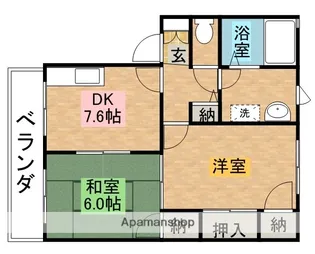 ボンジョルノ北六甲.【2階】の間取り