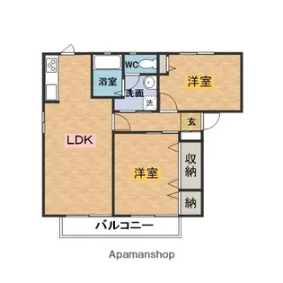 サンシャイン藤原台.【2階】の間取り