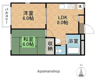 ステータスコーポ【2階】の間取り