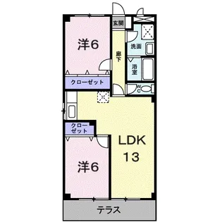 ハイム貴【1階】の間取り