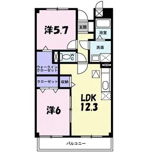 ヴェルジェ【1階】の間取り