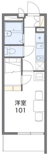 レオパレス金仙寺湖二号館【201号室】の間取り