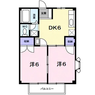 ハイツ楽翠【1階】の間取り