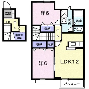 シャトレ小竹 Ⅰ【2階】の間取り