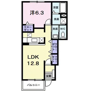 ファミールほたるⅠ【1階】の間取り