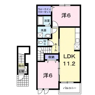 サンコート有野【2階】の間取り