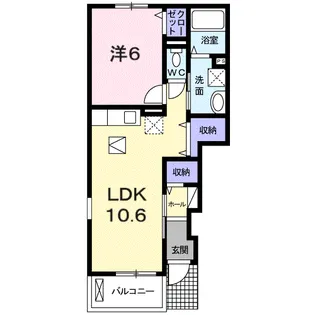 サポーレ【1階】の間取り