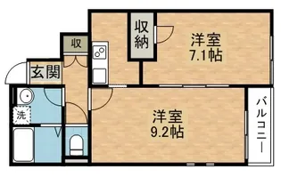 クレイノArinoⅡ【101号室】の間取り