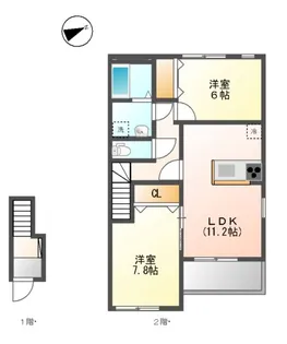 クローバーガーデン【202号室】の間取り