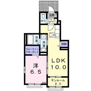 メゾン・ド・リアンⅩⅡ【1階】の間取り