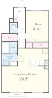 ソレアード・コーポ【1階】の間取り