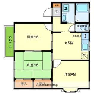 ルシェール藤原台【1階】の間取り