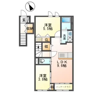アベニール【2階】の間取り