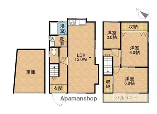 兵庫県神戸市北区山田町下谷上字志く志く【一戸建】の間取り