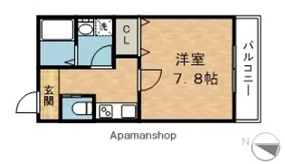 ラ・ポルテ藤原台【1階】の間取り