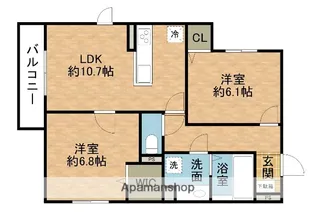 ペルチェ【1階】の間取り
