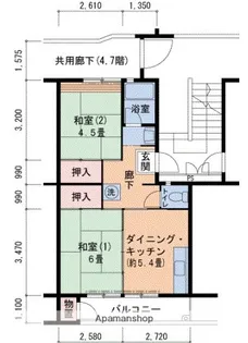 花山東11号棟【3階】の間取り