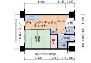花山東26号棟【9階】の間取り