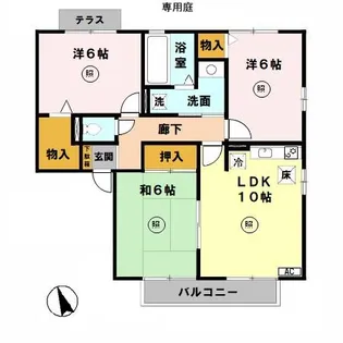 トワイライト B棟【1階】の間取り