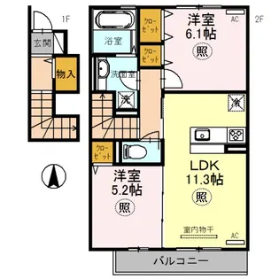 Arpege【2階】の間取り