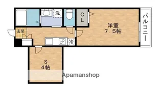 1Kの間取り画像